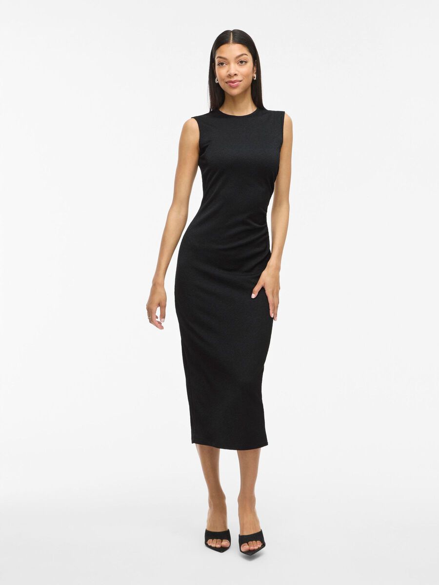 VILA VIDANNI SLEEVELESS MIDI DRESS, Black, highres - 14113672_Black_003.jpg