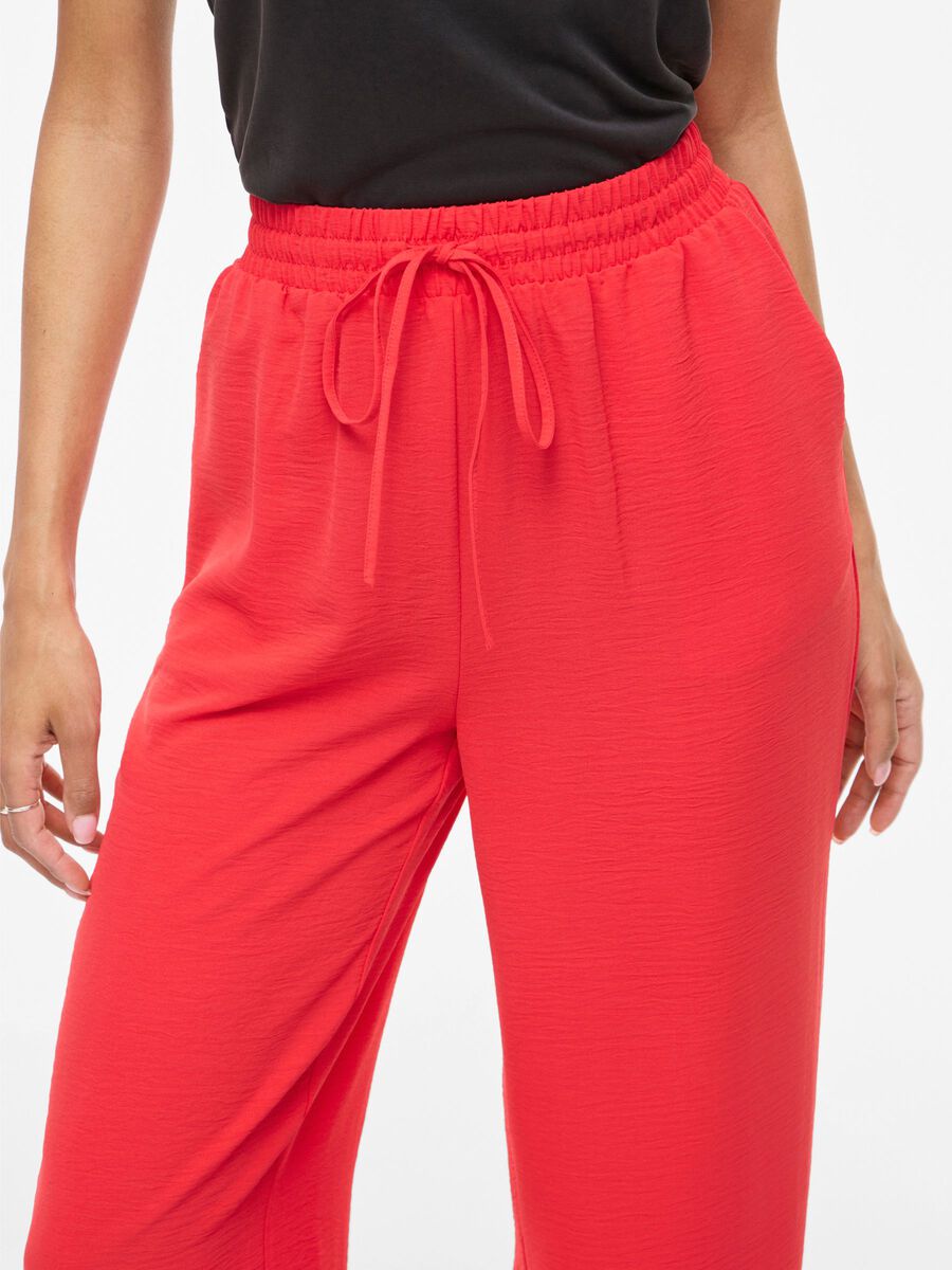 Carousel image - HIGH WAIST WIDE-LEG TROUSERS, Hibiscus | 3