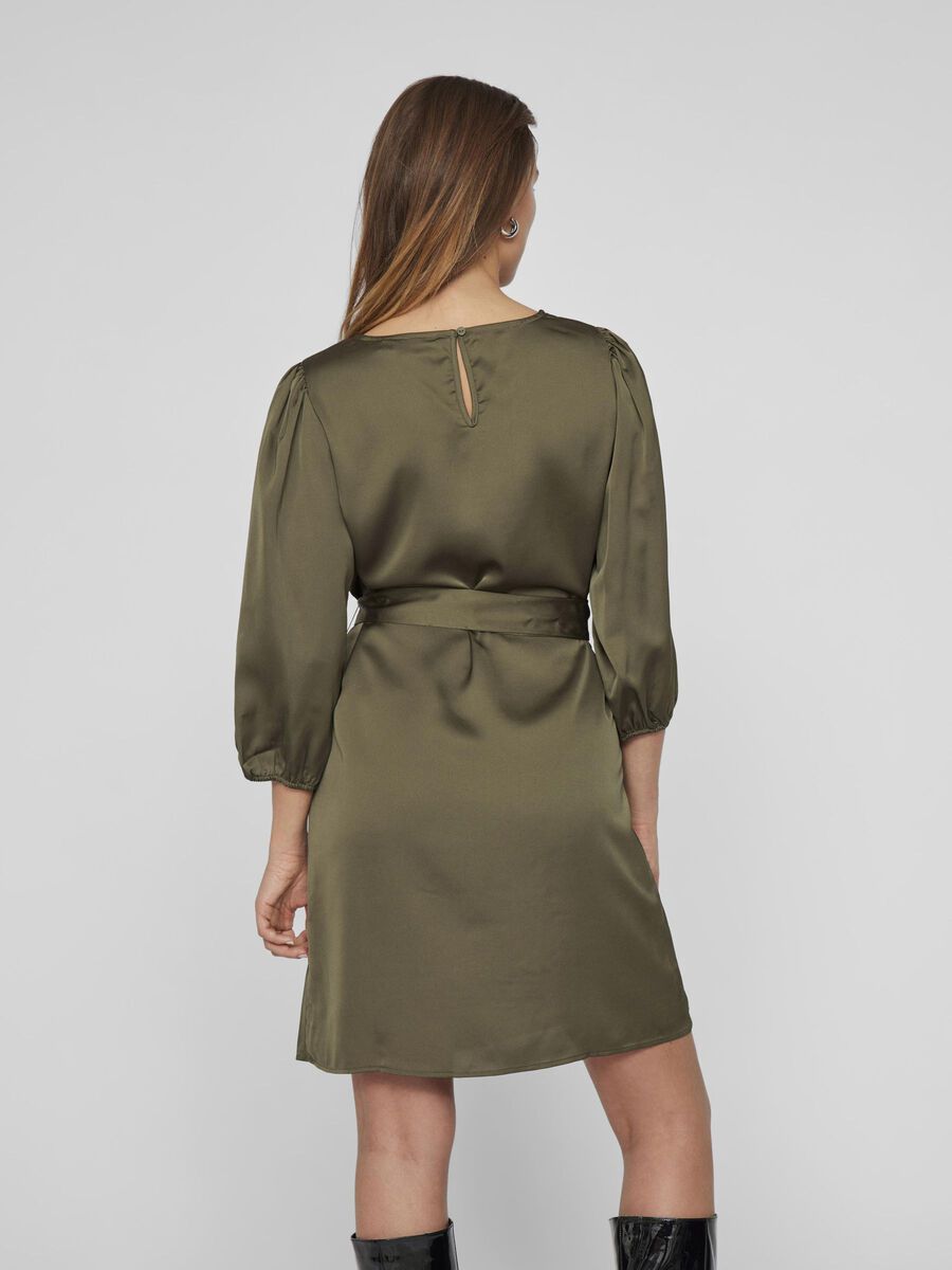 VILA MANGAS 3/4 VESTIDO CORTO, Dusty Olive, highres - 14084521_DustyOlive_004.jpg