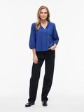 VILA VIPETRA SPLIT NECK 3/4 SLEEVED TOP, Mazarine Blue, highres - 14110055_MazarineBlue_005.jpg