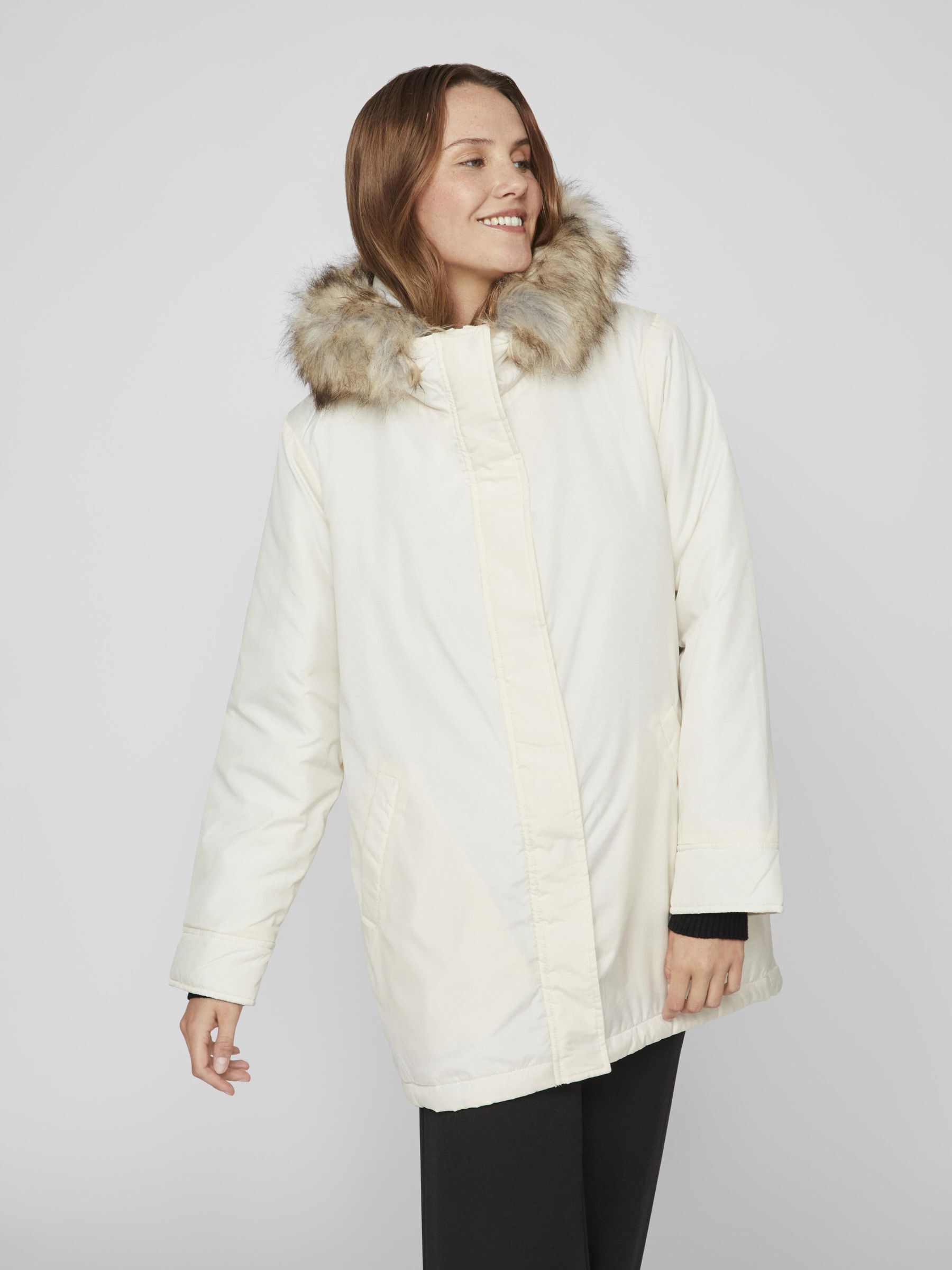 HOODED PARKA COAT White VILA