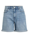 VILA HIGH WAIST JEANSSHORTS, Light Blue Denim, highres - 14084722_LightBlueDenim_001.jpg