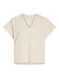 Product image thumbnail - VIPRISILLA V-NECK SHORT SLEEVED TOP, Super Light Natural Melan | 6
