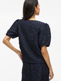 VILA ROUND NECK SHORT SLEEVED TOP, Navy Blazer, highres - 14104020_NavyBlazer_007.jpg