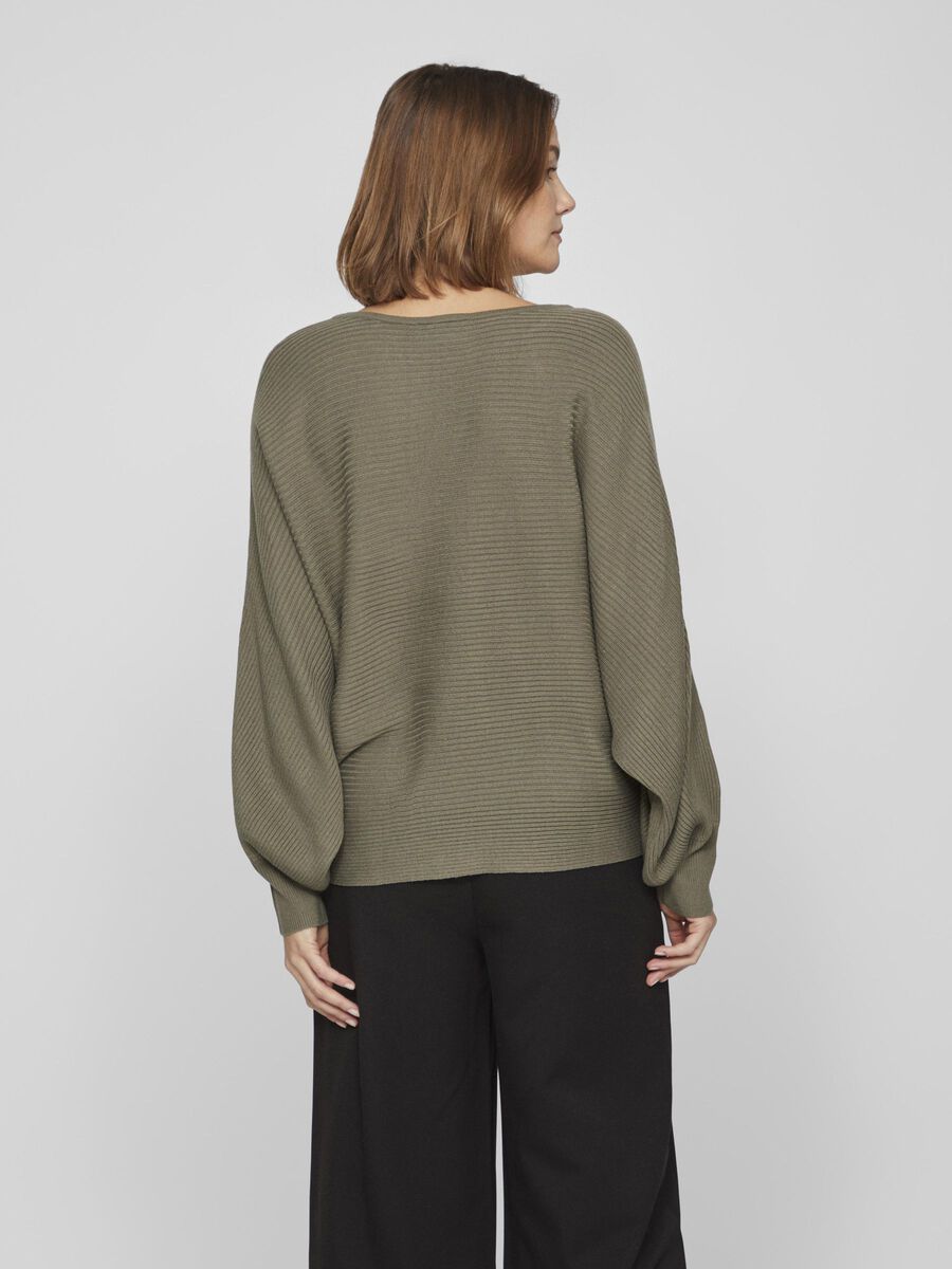 Vila BOATNECK PULLOVER A MAGLIA, Dusty Olive, highres - 14096642_DustyOlive_004.jpg