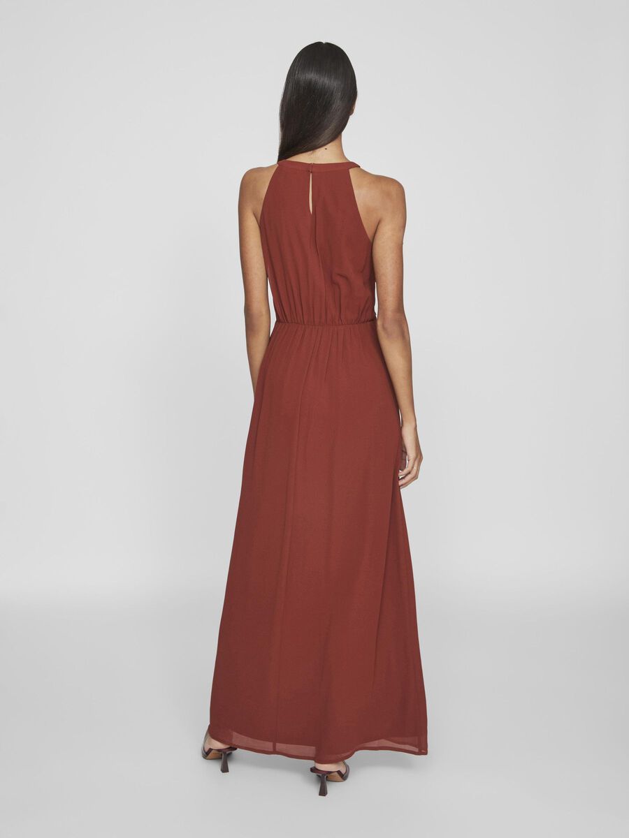 VILA VIMILINA HALTER NECK MAXI DRESS, Fired Brick, highres - 14052647_FiredBrick_1038600_004.jpg