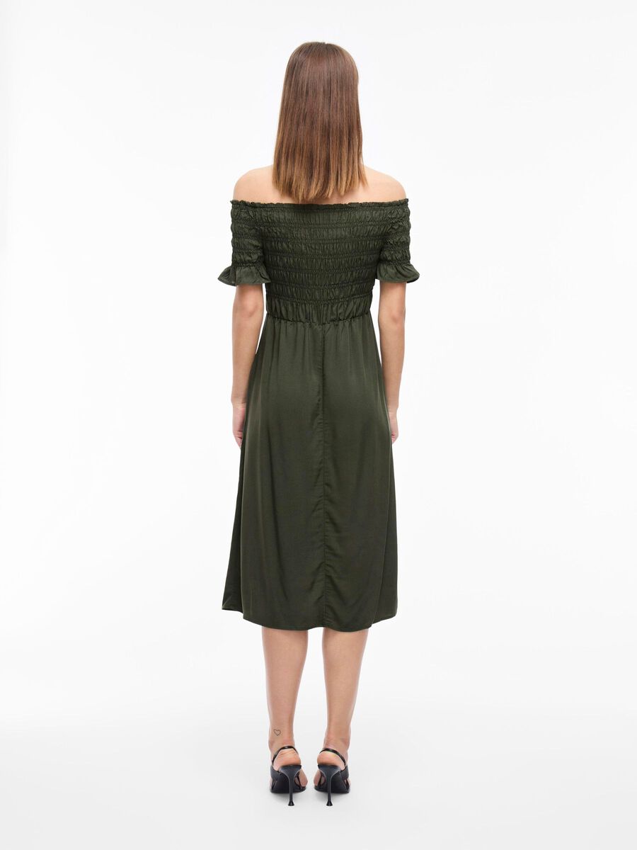 VILA VILISA OFF-SHOULDER MIDI DRESS, Deep Depths, highres - 14107132_DeepDepths_004.jpg