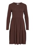 Product image thumbnail - LONG SLEEVED KNEE-LENGTH DRESS, Coffee Bean | 6