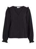 Vila V-RINGAD VOLANGPRYDD SKJORTA, Black, highres - 14076698_Black_001.jpg