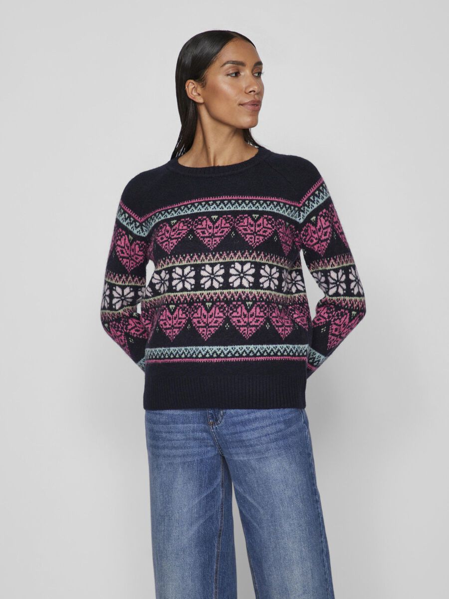 Vila KNITTED CHRISTMAS JUMPER, Night Sky, highres - 14092651_NightSky_1081409_003.jpg