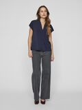 VILA CUELLO EN V TOP DE MANGA CORTA, Navy Blazer, highres - 14107300_NavyBlazer_005.jpg