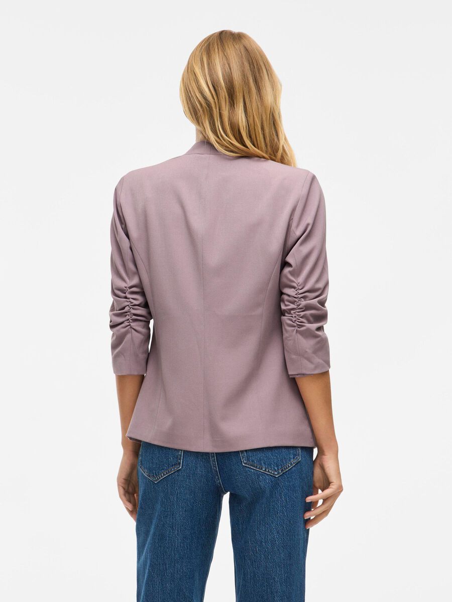 VILA VIHER 3/4 SLEEVED FORMFITTED BLAZER, Toadstool, highres - 14039434_Toadstool_004.jpg