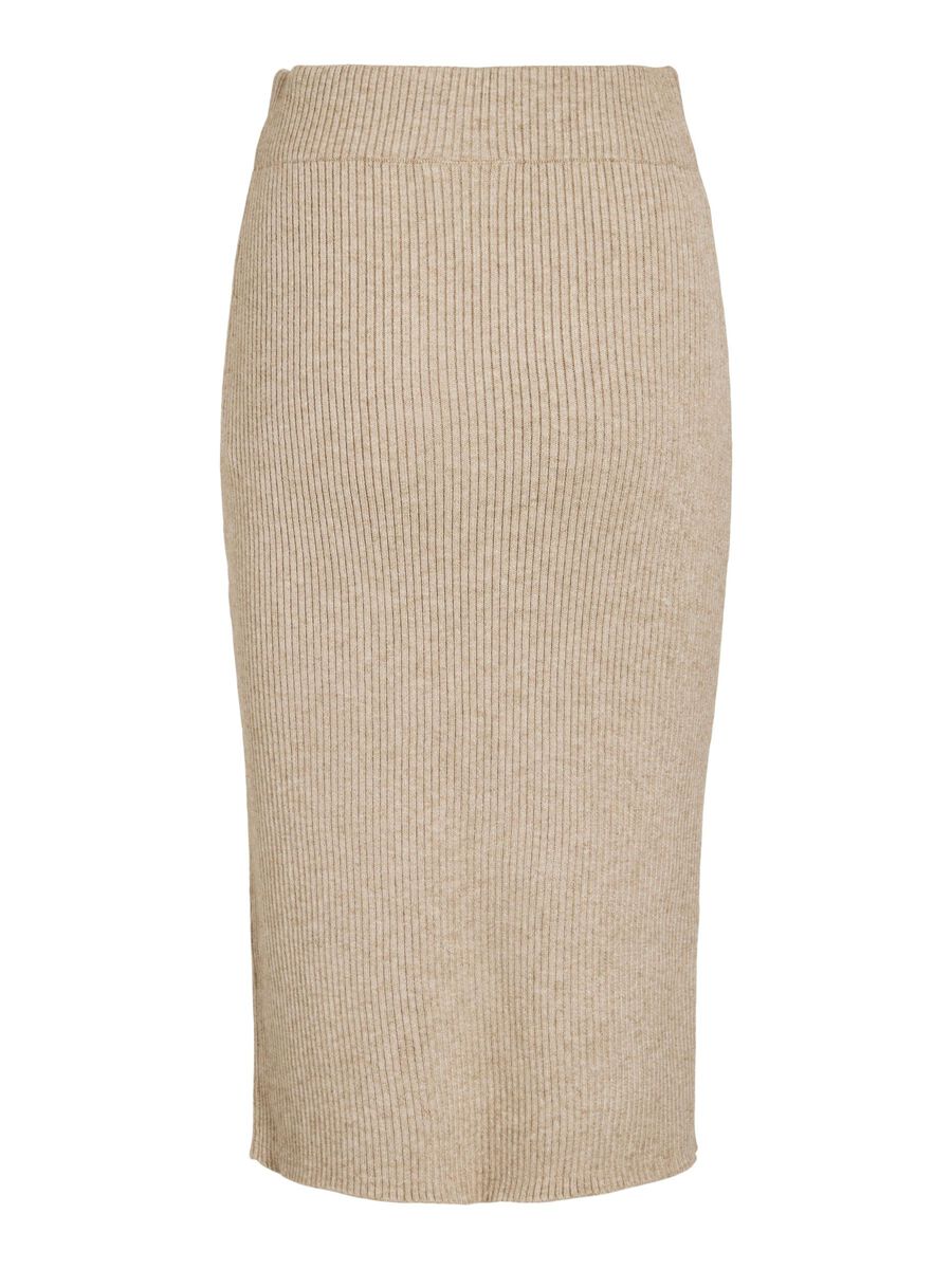 VILA KNITTED PENCIL SKIRT, Natural Melange, highres - 14071794_NaturalMelange_002.jpg