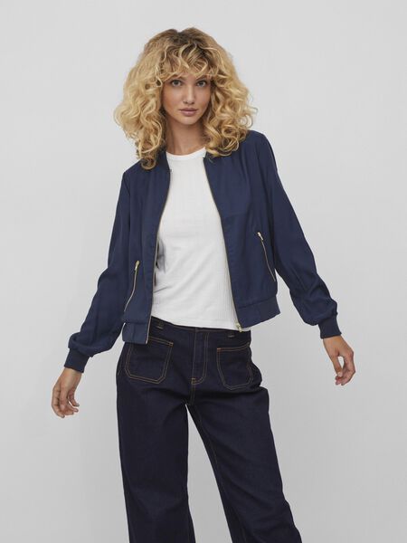 Vila ZIPPER BOMBER JACKET, Navy Blazer, highres - 14087028_NavyBlazer_1035557_003.jpg