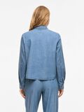 Product image thumbnail - VIGONGA BOW-DETAIL DENIM SHIRT, Light Blue Denim | 2
