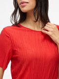 VILA VIPLISA PLEATED SHORT SLEEVED TOP, Aurora Red, highres - 14089481_AuroraRed_007.jpg