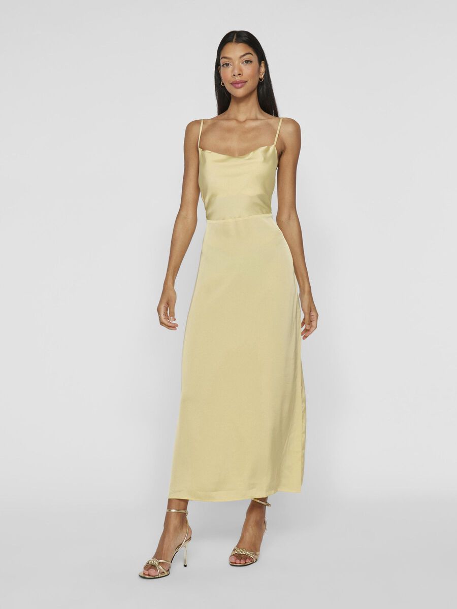 VILA VIRAVENNA STRAP OCCASION DRESS, Pale Banana, highres - 14085601_PaleBanana_003.jpg