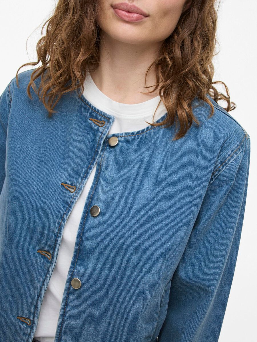 Carousel image - BUTTONED DENIM JACKET, Light Blue Denim | 3