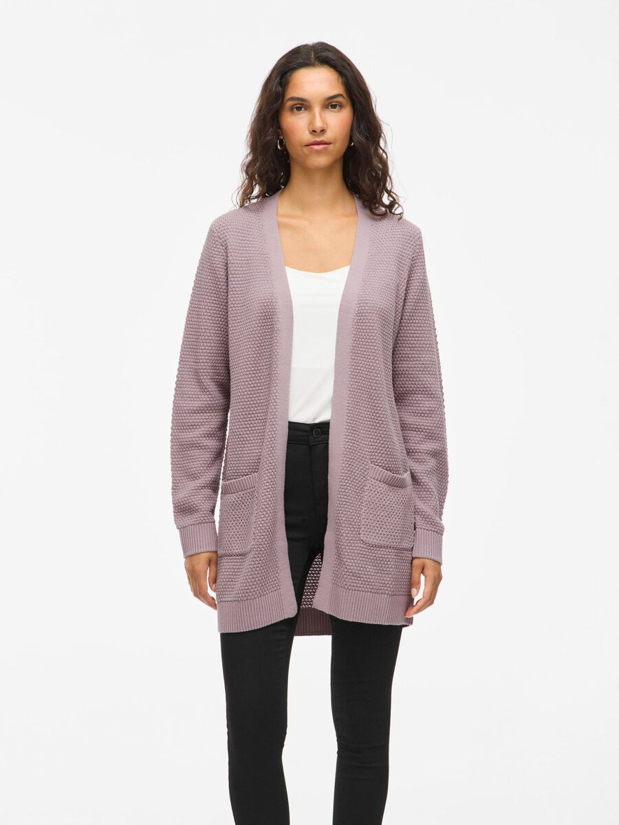 VILA VIDALO - BASIQUE CARDIGAN EN MAILLE, Toadstool, highres - 14097125_Toadstool_003.jpg