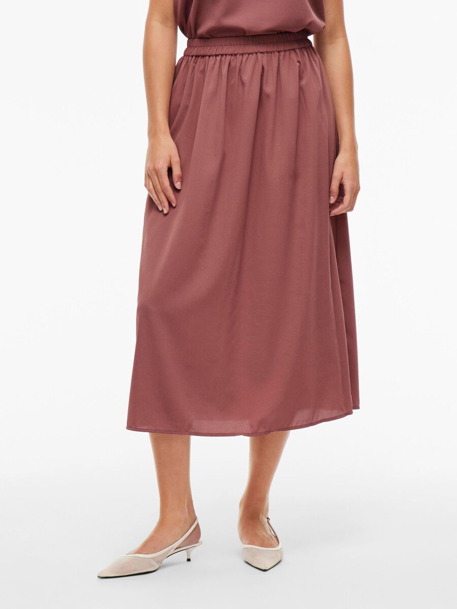 VILA TAILLE HAUTE JUPE MI-LONGUE, Rose Brown, highres - 14109688_RoseBrown_003.jpg