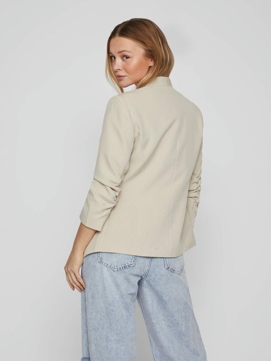 VILA VIJOY 3/4 SLEEVED BLAZER, Cement, highres - 14058873_Cement_004.jpg