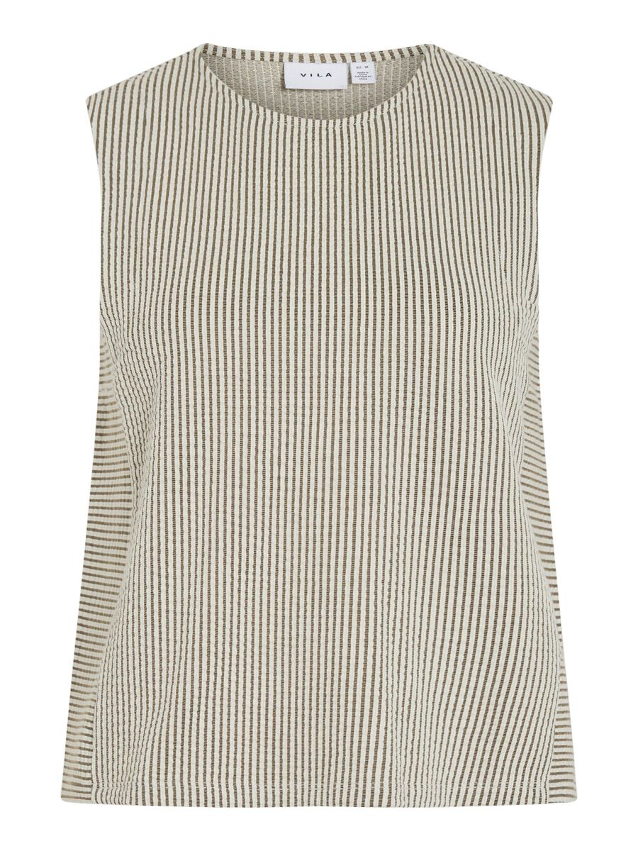 Product carousel image - VISTRIPLO STRIPED SLEEVELESS TOP, Slate Black | 2