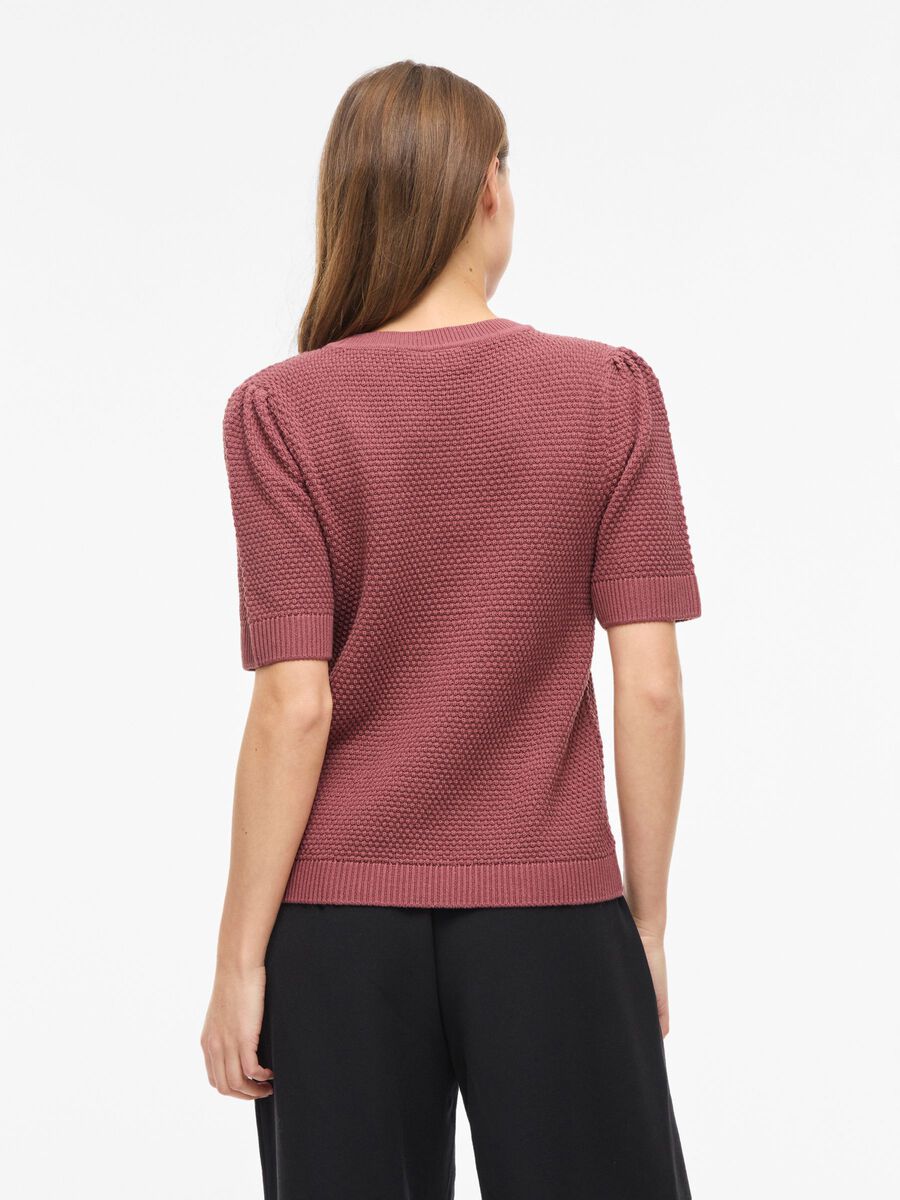 Product carousel image - MANGAS CORTAS TOP DE PUNTO, Rose Brown | 2