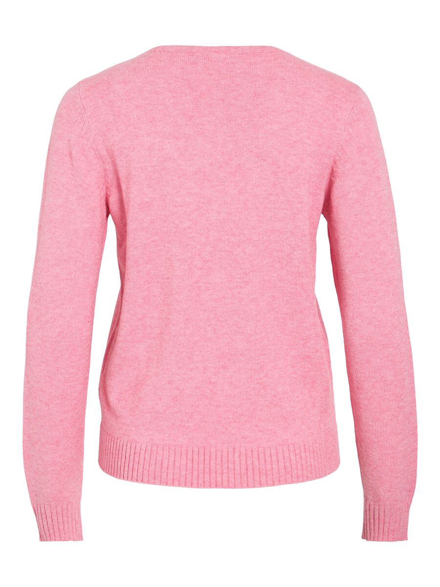 VILA VIRIL V-NECK KNITTED PULLOVER, Sangria Sunset, highres - 14042769_SangriaSunset_585010_002.jpg