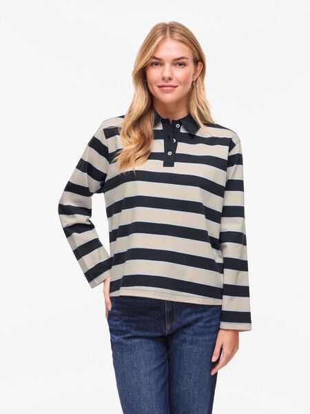 VILA VISINAS STRIPETE POLOSKJORTE, Birch, highres - 14116538_Birch_1276977_003.jpg