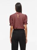 Product image thumbnail - EMBROIDERED SHORT SLEEVED TOP, Rose Brown | 2