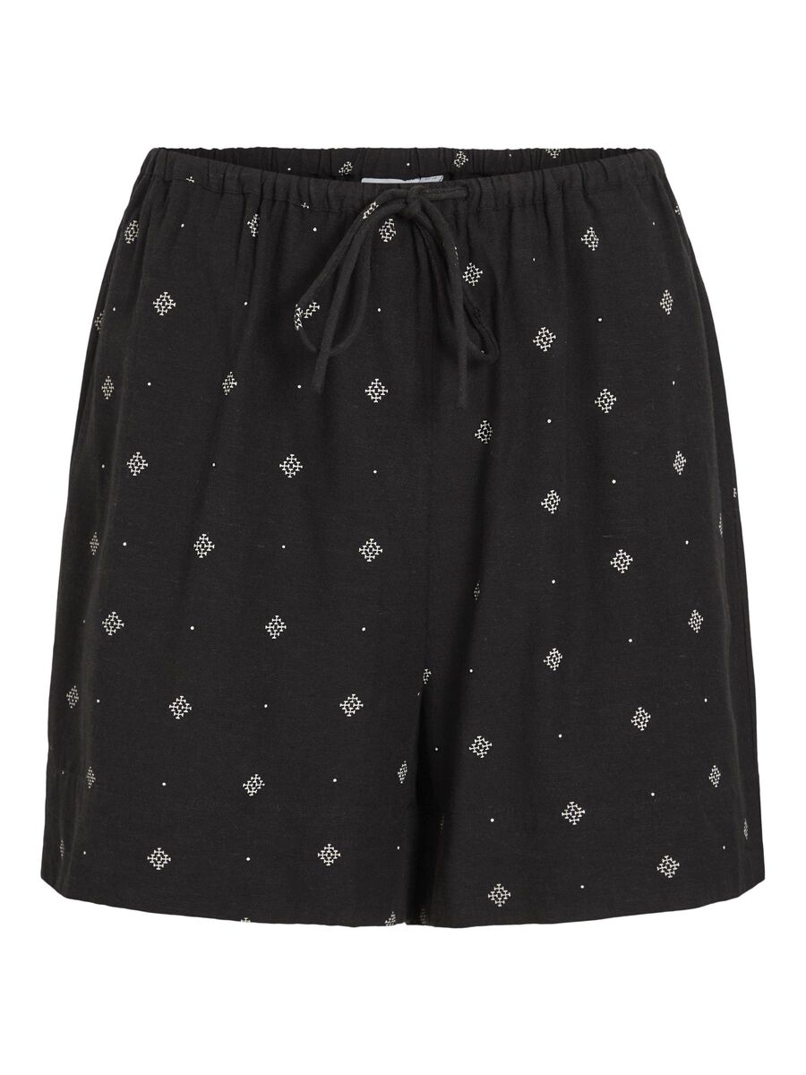 VILA VIPRISILLA MID-WAIST SHORTS, Black Beauty, highres - 14105083_BlackBeauty_1191689_001.jpg