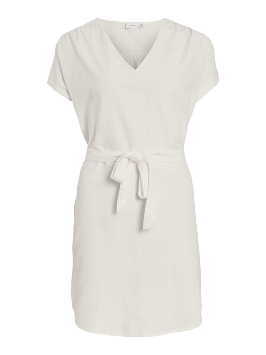 VILA SHORT SLEEVED SHORT DRESS, Snow White, highres - 14105084_SnowWhite_001.jpg