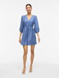 VILA VISHIKA V-NECK SHORT DRESS, Blue Denim, highres - 14108315_BlueDenim_005.jpg