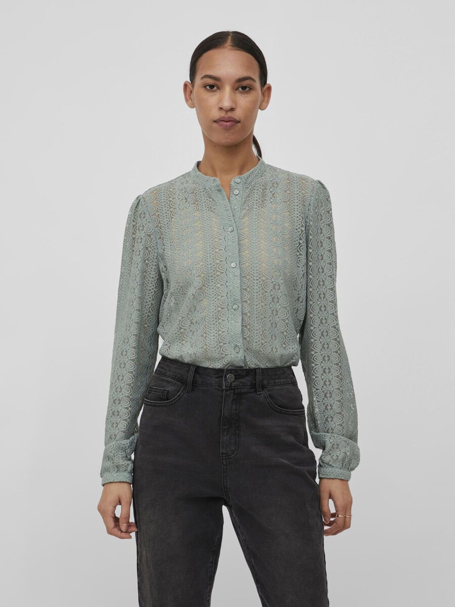 Vila LACE SHIRT, Green Milieu, highres - 14082977_GreenMilieu_003.jpg