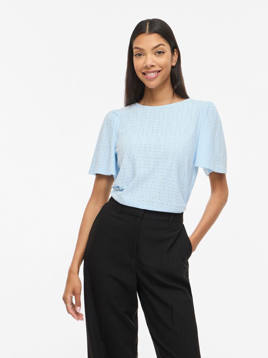 Product carousel image - VIBELLI RUND UDSK&AElig;RING TOP MED KORTE &AElig;RMER, Nantucket Breeze | 1