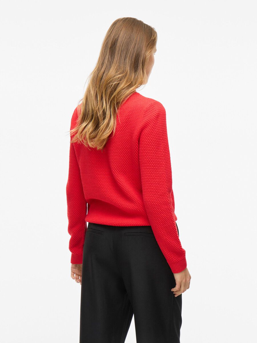 VILA VIDALO - BASIQUE PULL EN MAILLE, Poppy Red, highres - 14082767_PoppyRed_004.jpg