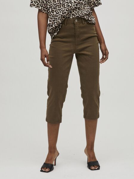 Vila CROPPED FIT MOM JEANS, Dark Olive, highres - 14073716_DarkOlive_003.jpg