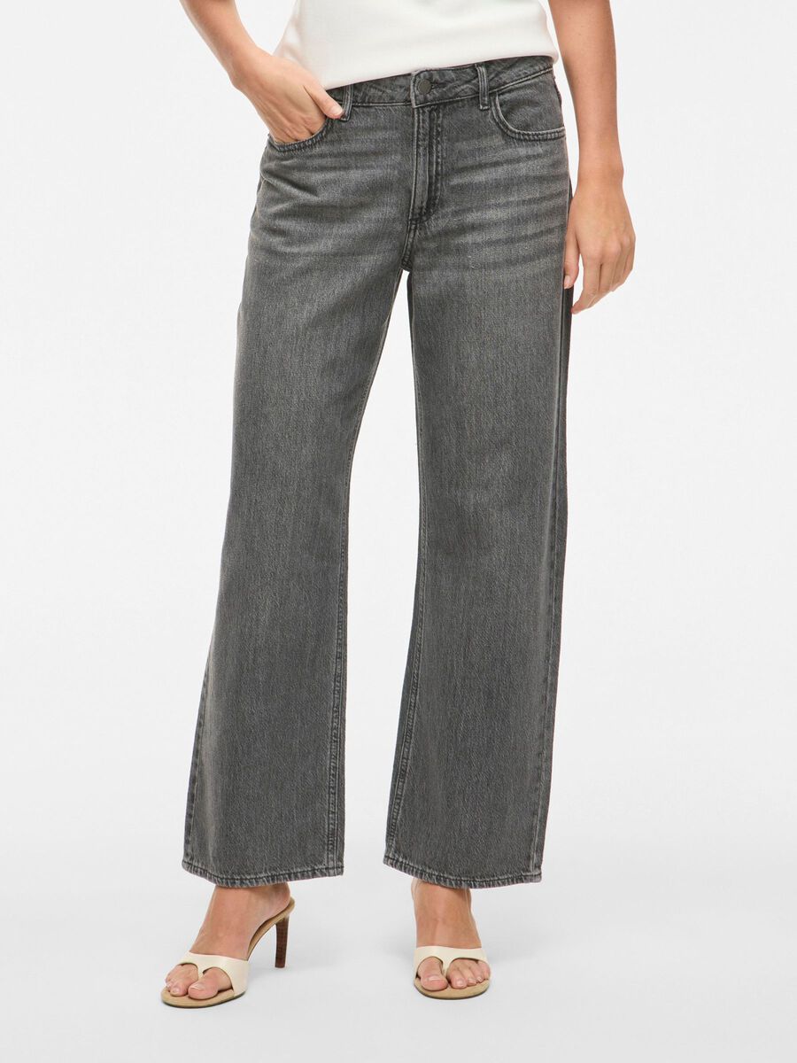 VILA VIPALMA MID-WAIST WIDE FIT JEANS, Grey Denim, highres - 14108890_GreyDenim_1202075_003.jpg