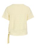 Product image thumbnail - VIAMALINA ROUND NECK SHORT SLEEVED TOP, Pastel Yellow | 7