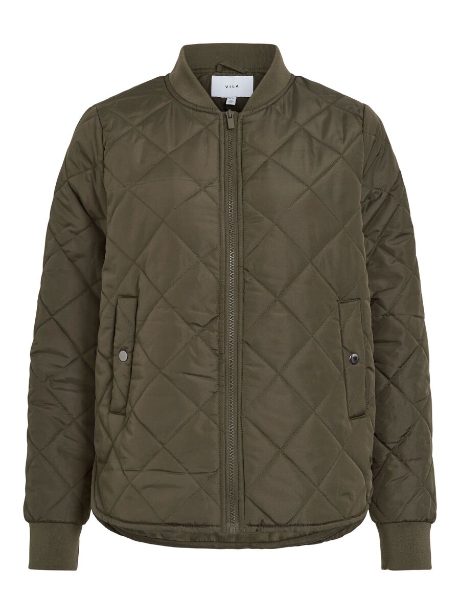 Product carousel image - VITATE QUILTED BOMBER JACKET, Forest Night | 1