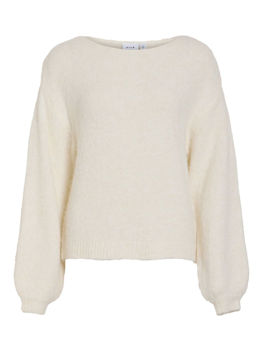 Carousel image - VIMARLEY BOATNECK KNITTED PULLOVER, Egret | 5