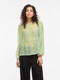 Product image thumbnail - VILULLI ROUND NECK LONG SLEEVED TOP, Smoke Green | 1