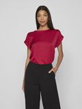 VILA VIELLETTE SHORT SLEEVED TOP, Cerise, highres - 14059563_Cerise_003.jpg