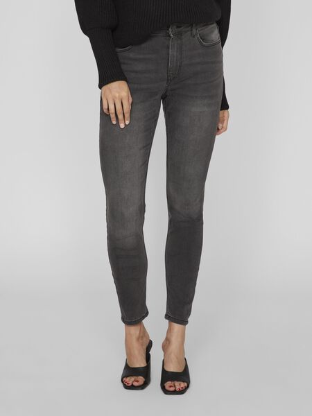 Vila MELLEMHØJ TALJE SKINNY FIT JEANS, Dark Grey Denim, highres - 14084763_DarkGreyDenim_003.jpg