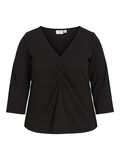 Vila CURVE - 3/4 SLEEVED BLOUSE, Black, highres - 14092932_Black_001.jpg