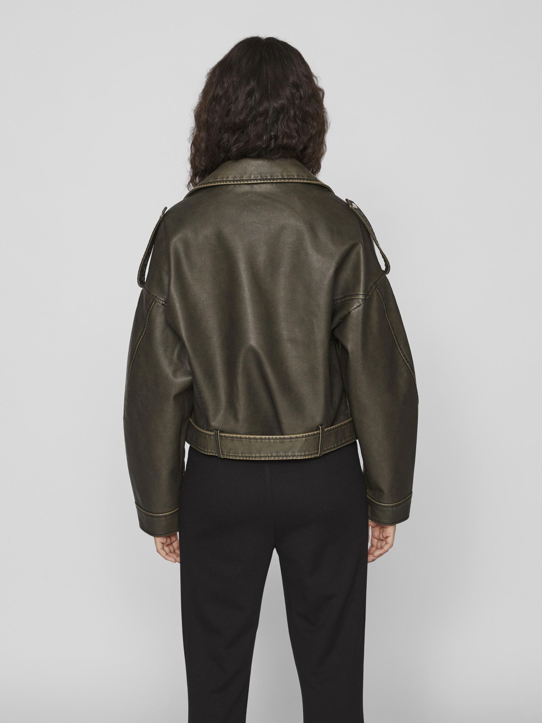 COATED BIKER JACKET Black VILA