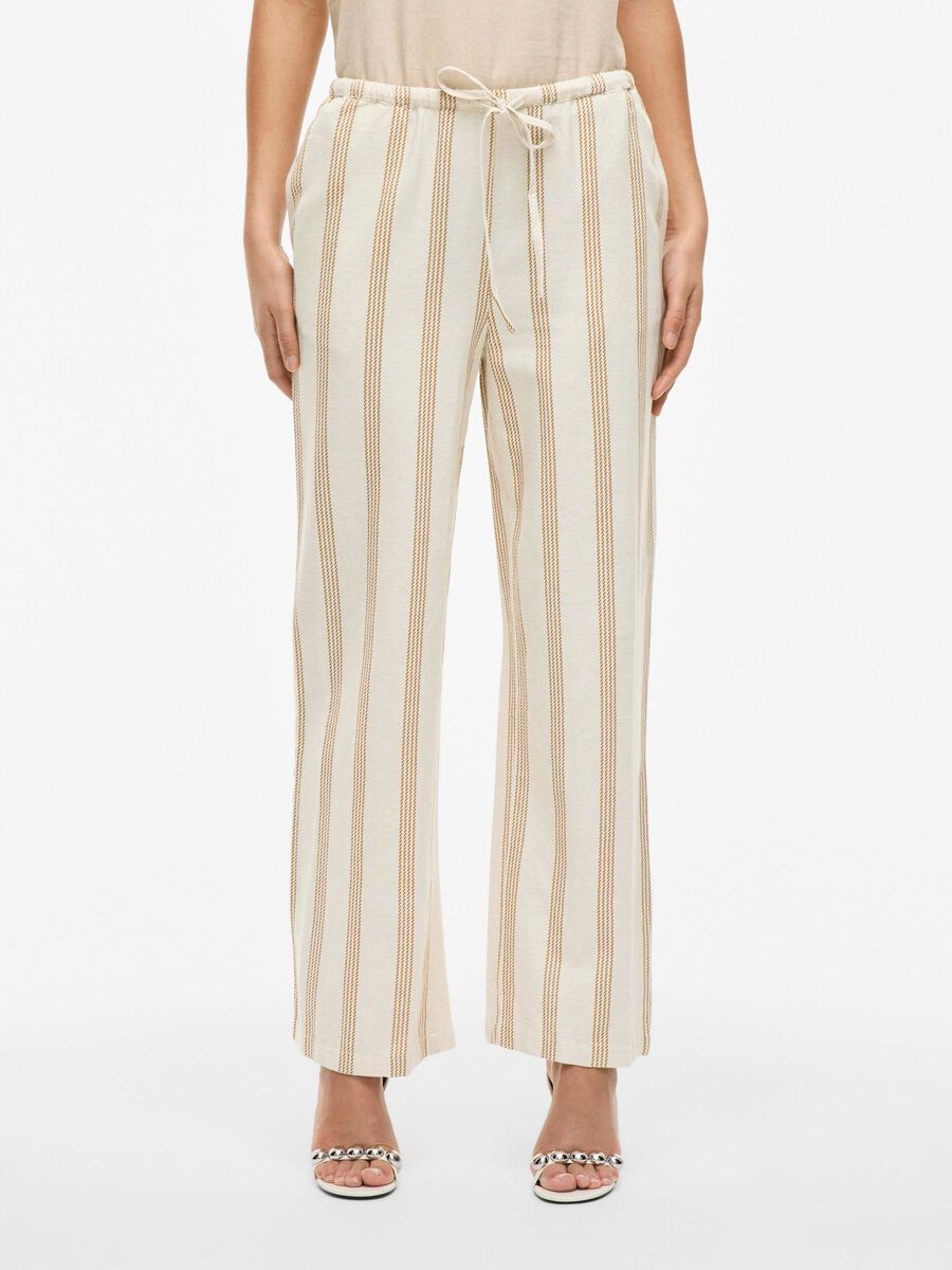 VILA MID-WAIST TROUSERS, Super Light Natural Melan, highres - 14105082_SuperLightNaturalMelan_1191679_003.jpg
