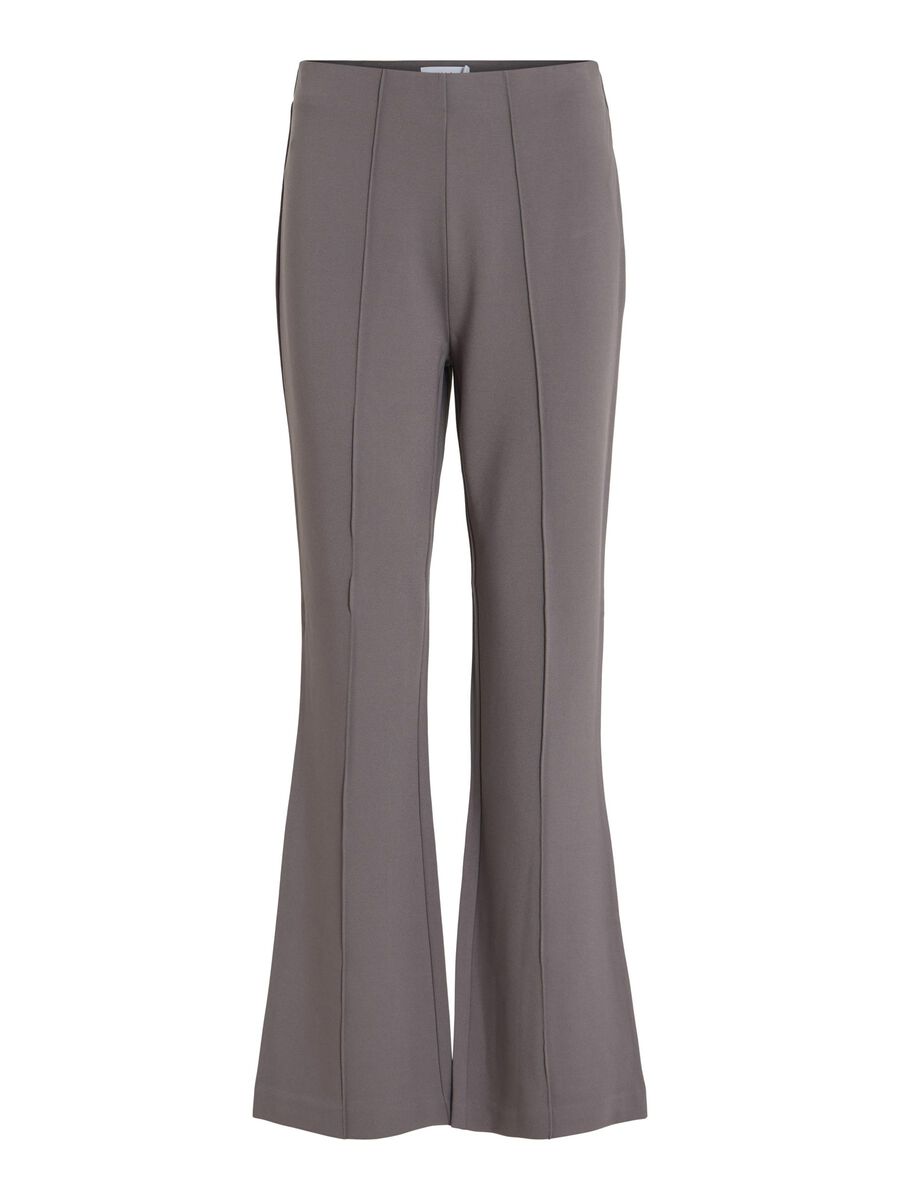 VILA VIBILLIE FLARED HIGH WAISTED TROUSERS, Poppy Seed, highres - 14094017_PoppySeed_001.jpg