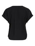 VILA VIMARLEE SPLIT NECK SHORT SLEEVED TOP, Black Beauty, highres - 14108917_BlackBeauty_002.jpg