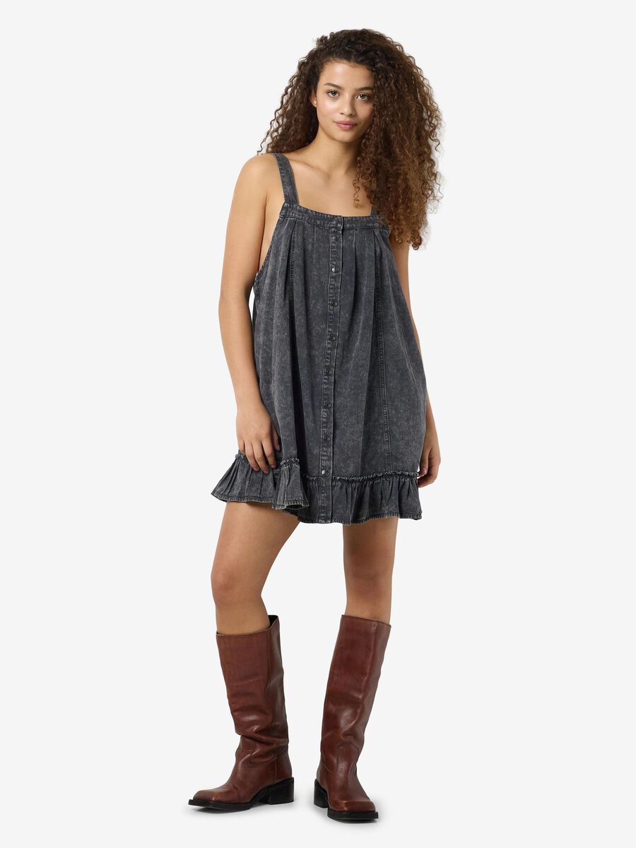 Noisy May ACID WASHED DENIM DRESS, Black, highres - 27034180_Black_1186091_004.jpg